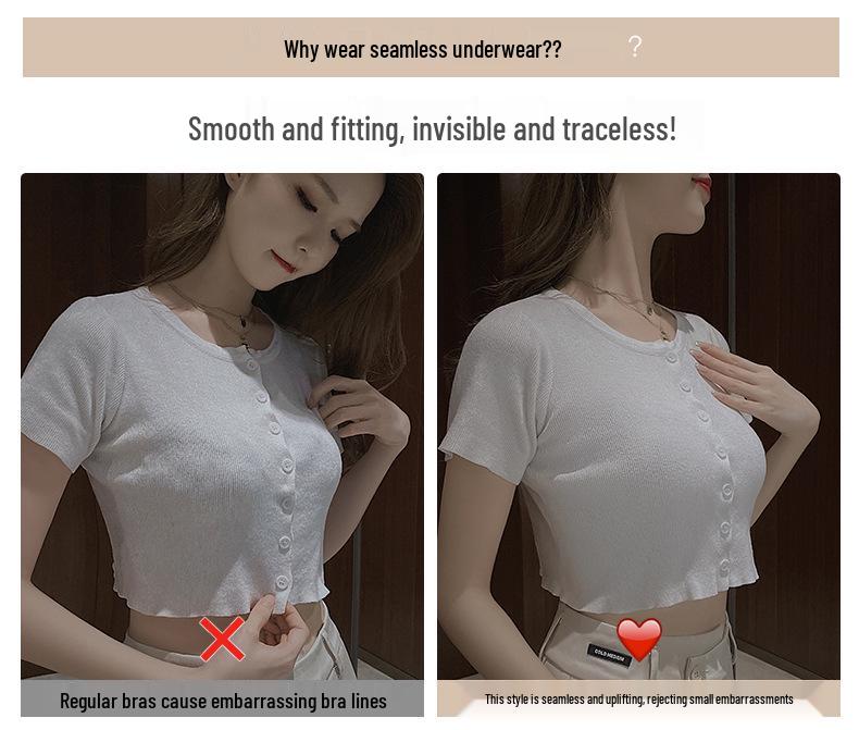 Echter trägerloser Anti-Rutsch-Bandeau-BH für kleine Brüste mit schönem Rücken - Ideal für Hochzeitskleider