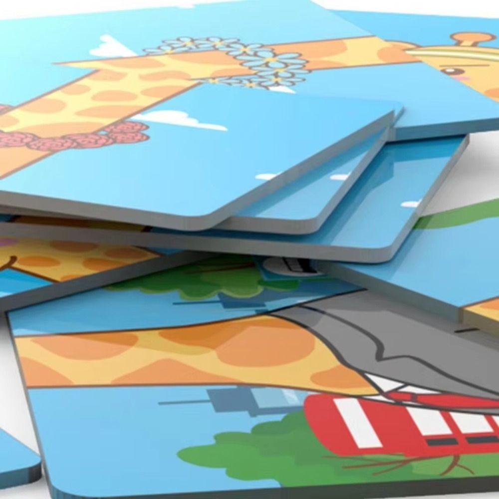 Puzzle Tier Bushaltestelle Tischspiel Frühe Bildung Kleinkind Farbsortierspielzeug Jungen und Mädchen