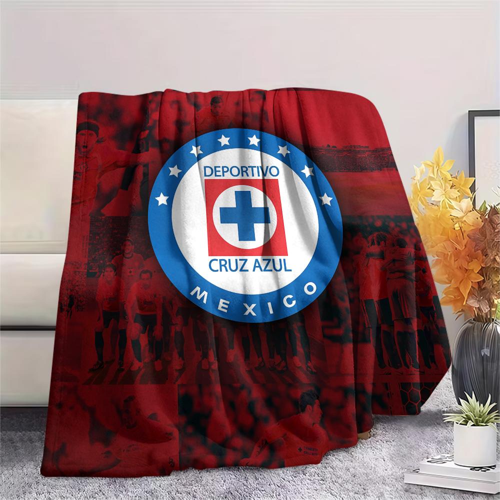 Cruz Azul Fußballmannschaft, Muster Flanelldecke, Hohe Qualität, Bequem für alle Jahreszeiten, Heimdekoration, Wärme und Komfort, Perfekt für Geschenke.