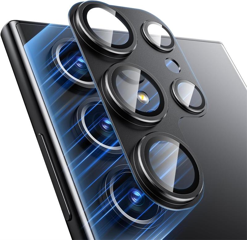 Kovový ochranný kryt objektivu fotoaparátu pro Samsung Galaxy S24 S22 Ultra S23 Plus S24Ultra S24Plus S24+ Kryt objektivu ze skla Příslušenství