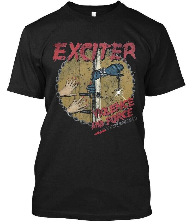 New Popular! Exciter Violence & Force Canada Thrash Speed Art T-Shirt Size S-5XL M
