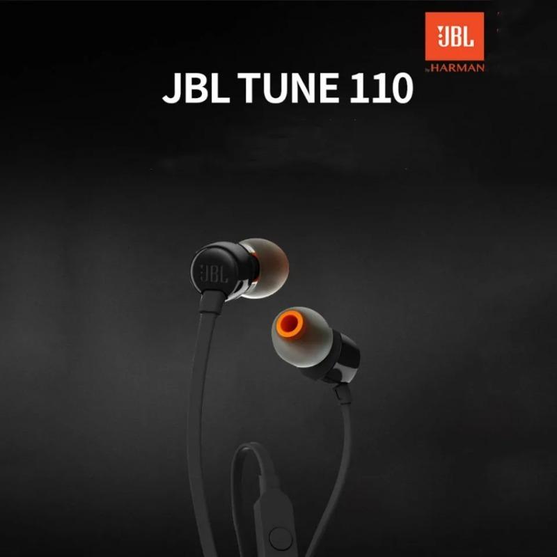 JBL TUNE 110 Authentic Authorization In-ear Wired Headphones Microphone Remote Control Heavy Bass Sound Quality 3.5mm Interface