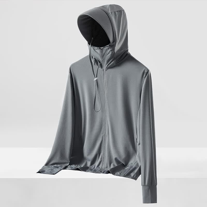 GELEITE Men's Ice Silk Sun Protection Hoodie