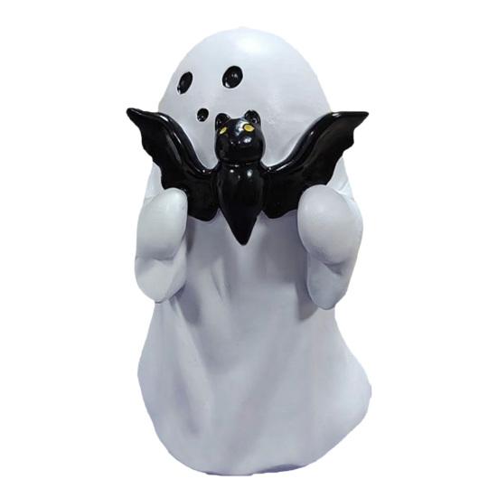 Spooky Ornament Bat Pumpkin Ghost Model Halloween Decoration Resin Ghost B