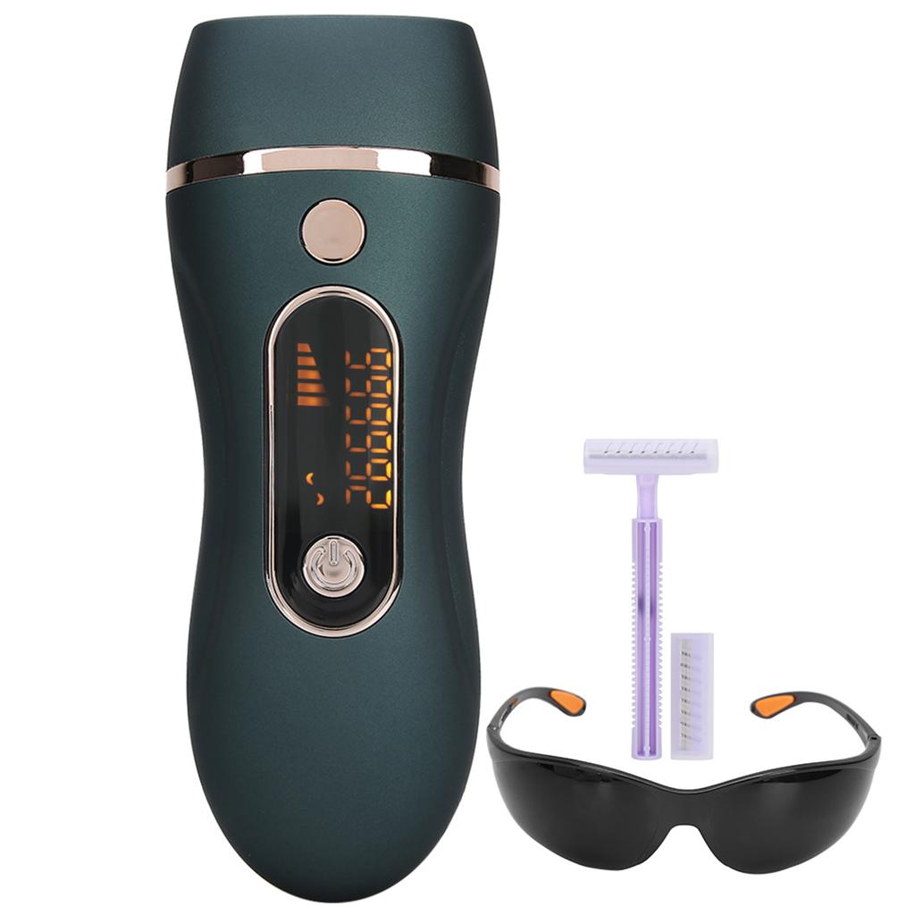 990000 Flashes IPL Laser Hair Removal Machine Electric Depilator Green Black