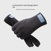 Warm Thin Fleece Gloves Korean Style Cycling Gloves Elegant Full Finger Mittens  Winter