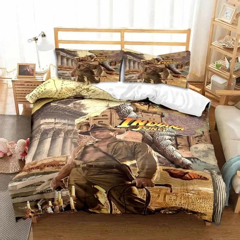 Indiana Jones The Dial of Destiny Sleep Bedding Package Single Size Double Size King Dimension Size Boys Bedroom Quilt Cover Bed Cover Package Gift