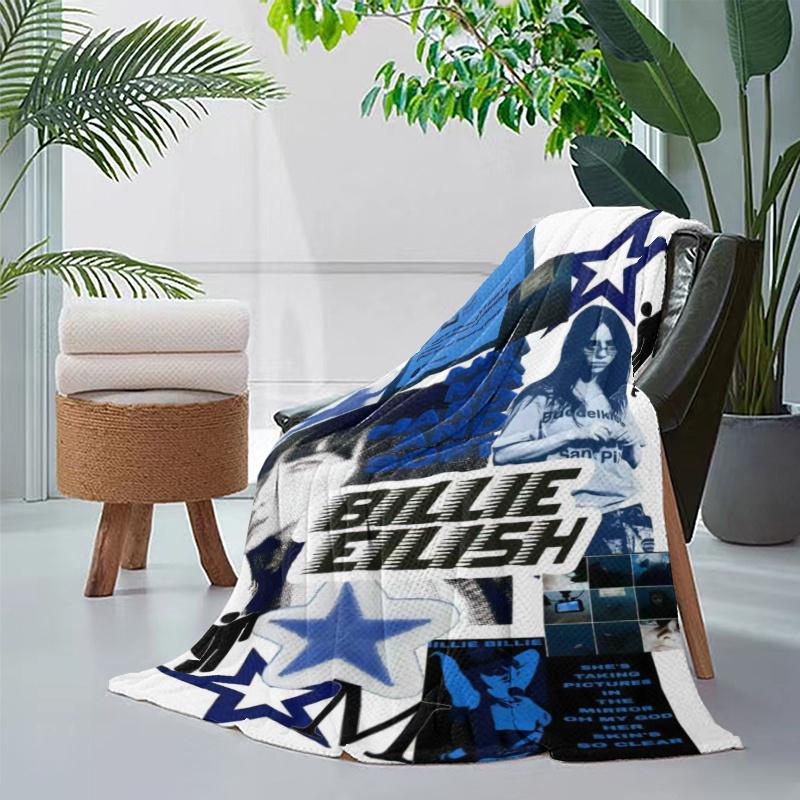 Ultimate Billie Eilish Pop Star Throw Blanket Giant Plush Decor Cozy Bed Cover Gift Merchandise for Music Fans Friends Lover