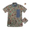 SECOND CORNER 2C Men'S Camper Camo Graphic Short Sleeve Shirt + Bandana. Tope