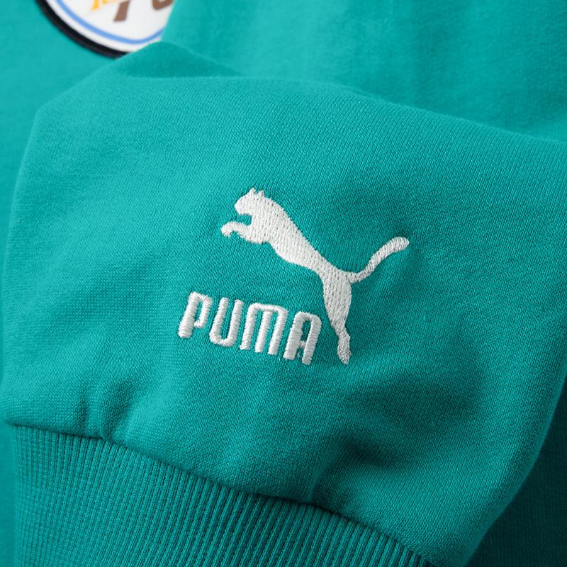 PUMA Printed Crew Neck Casual Long Sleeve Pullover Sweatshirt Men sweatshirt Green 625802-86