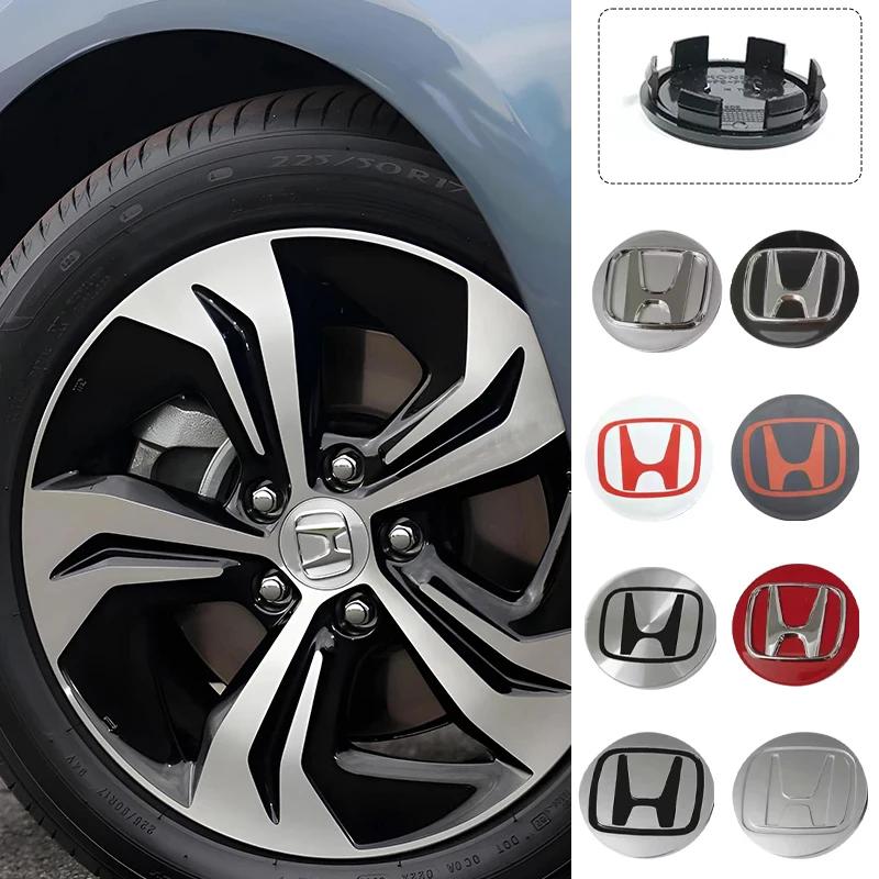 4pcs 58mm 69mm Wheel Center Cap Logo Hub Cover Badge Emblem For Honda Civic City Accord Odyssey Spirior CRV Hrv Jazz CBR HR-V