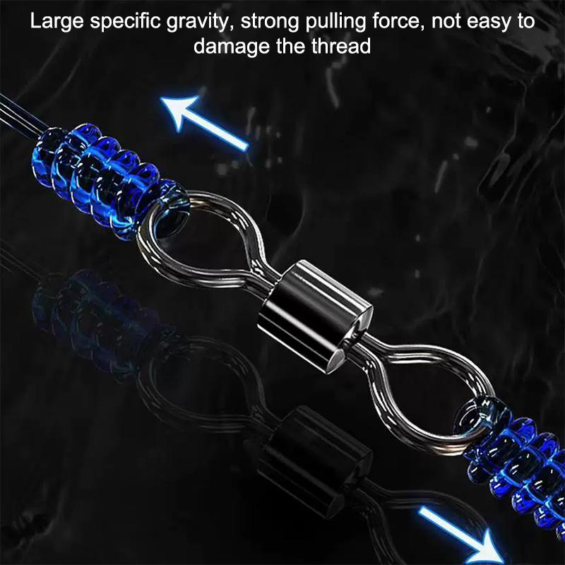 100Pcs/Box Fishing Bearing Rolling Swivel Metal Bearing Swivel Solid Ring Lures Fishing Connector Carp Fishing Tackle