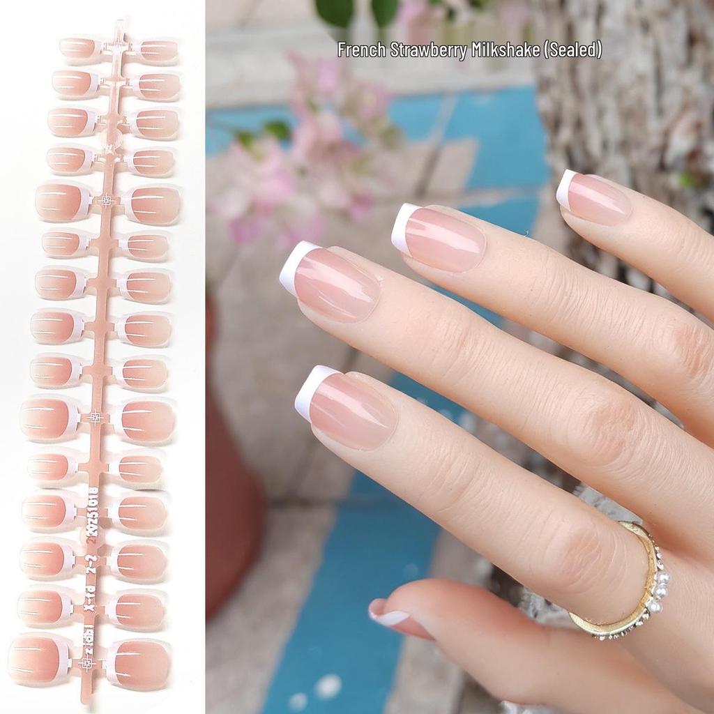Blush Gradient Nail Tips - Semi-finished, Wearable, Long & Short Styles for Nail Salon Art