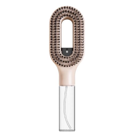 

2-In-1 Misting Hair Brush with Built-In Water Spray Curly Wavy Straight Hair Detangling Wet Dry Hairbrush Travel Friendly Anti-Frizz Hair Comb