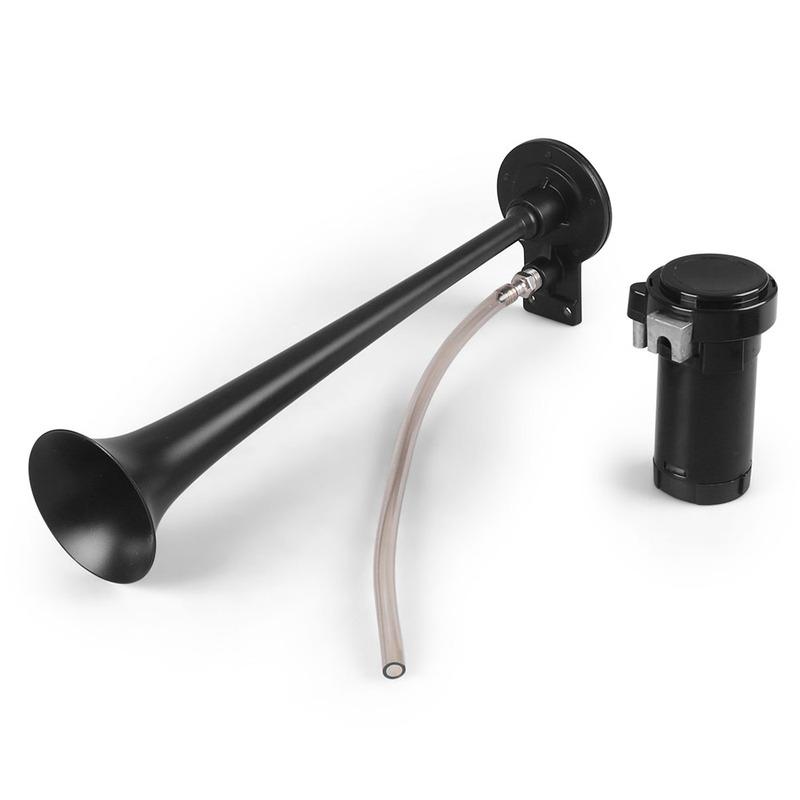 Tromba per Auto Camion 12V Trombetta Segnale Sonoro Tromba ad Aria Tweeter Super Forte Metallo Universale Singolo Compressore 180 Hertz Moto Barca