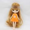 Mini Blyth with bangs nude doll 10CM different hair color with random dress cloes eyes normal body DIY fashion toys