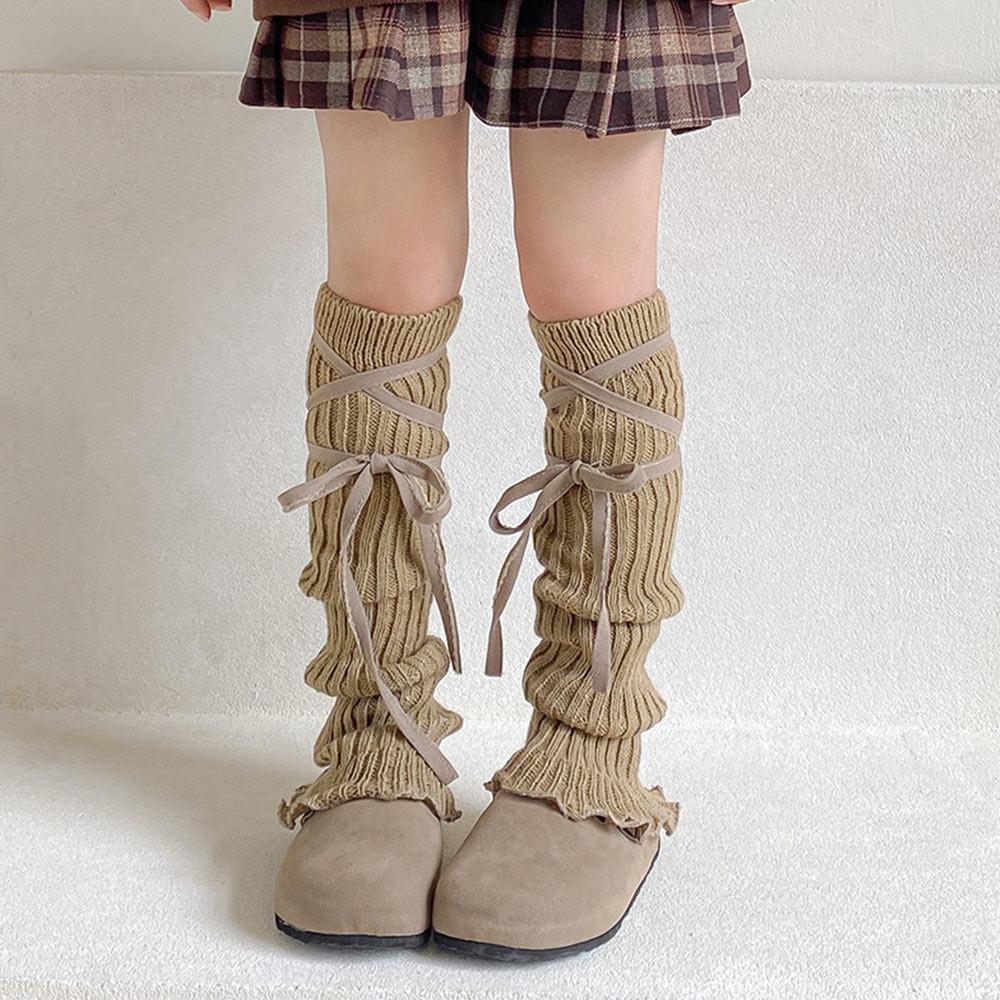 

Однотонные детские кружевные гетры Эластичные эластичные носки-трубы Носки в стиле Сладкая Лолита Стиль Лолита хаки