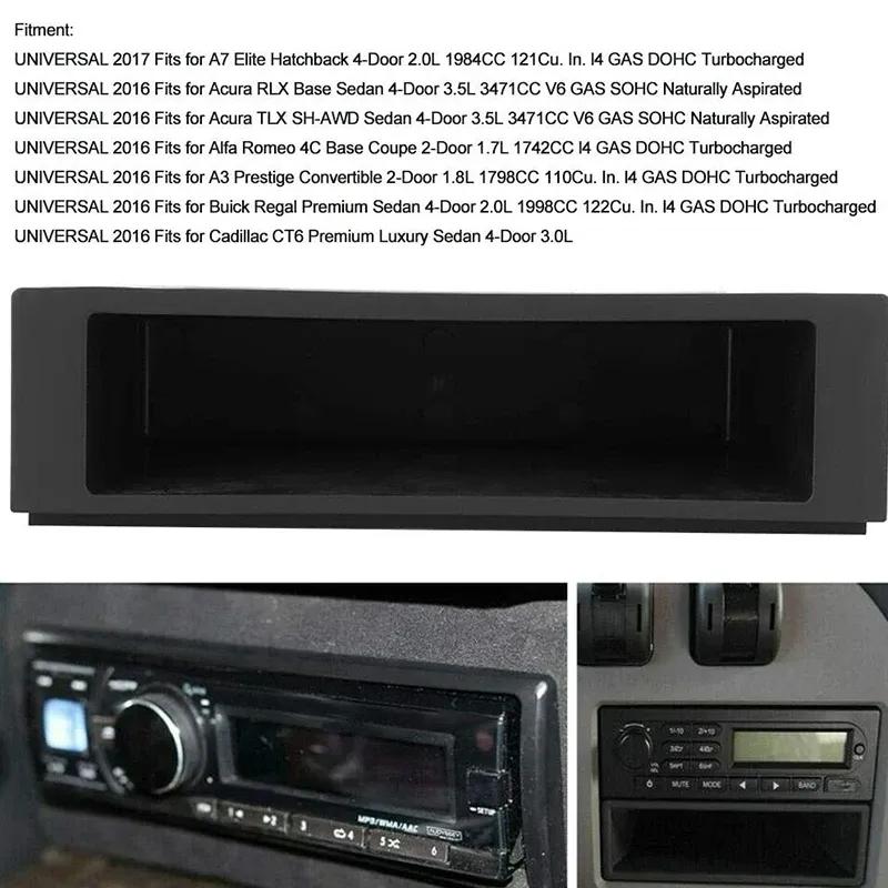New for Stereo Radio Universal Car Double 1 Din Dash Cup Holder Storage Box Plastic