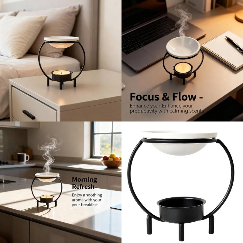 Ceramic Essential Oil Burners Wax Melt Burners Aromatherapys Holder Candle Tealight Holder Christmas Housewarmings Gift