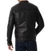 SkinOutfit Men's Genuine Lambskin Black Leather Jacket Stylish Motorcycle Bomber Biker Outerwear MJ 222