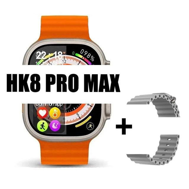 Ceas inteligent original Hk8 Pro Max, pentru bărbați, seria 8, 49 mm, 2,2 inci, cu reîmprospătare ridicată, ecran Rtae, Nfc Compass Game Smartwatch pentru Apple Iphone