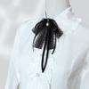 Pearl Bowknot Brooch Ribbon Bowtie Fashion Shirt Dress Collar Pins  Clothing Accessories