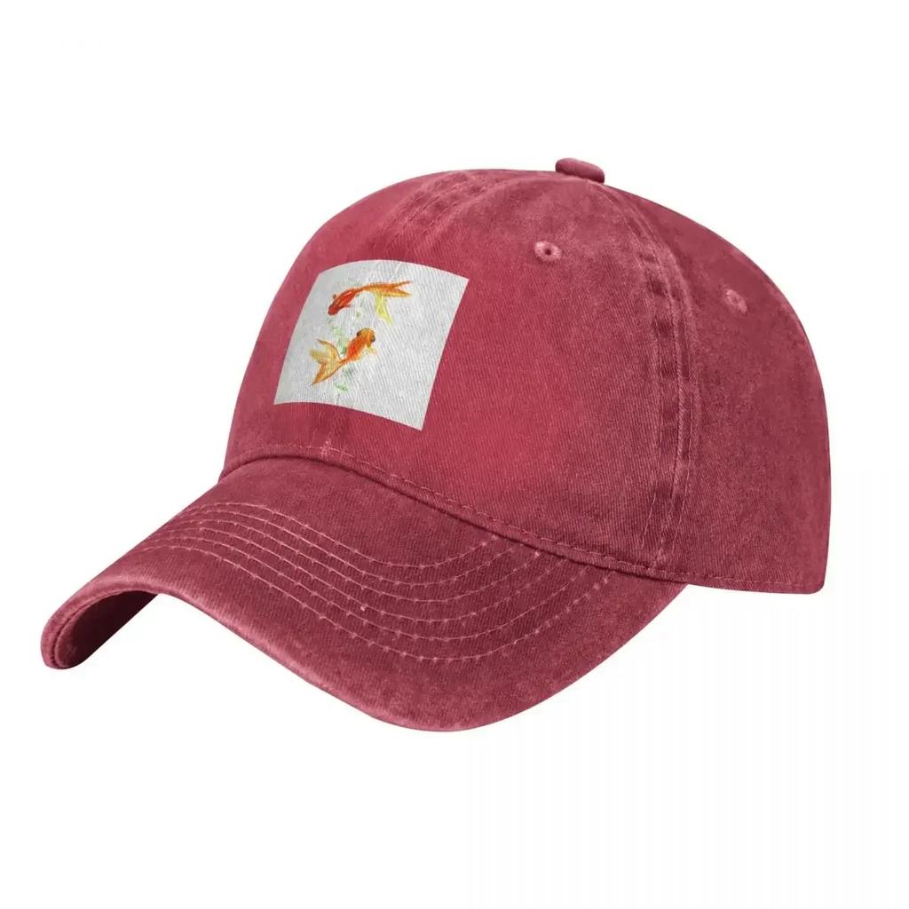 Goldfish KOI Feng Shui Design Fashion Baseball Cap Peaked Cap Unisex's Hat Women's Cap Caps