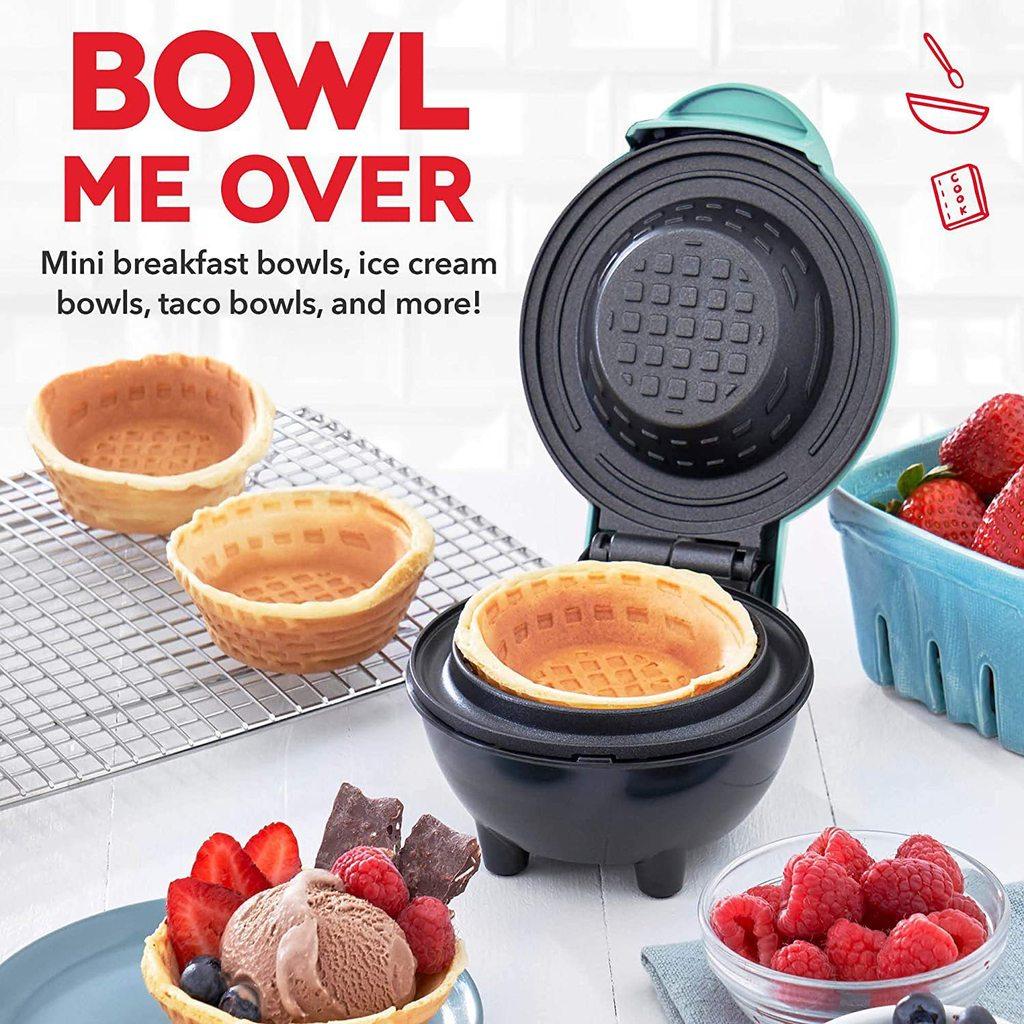 350W 110/220V Household Nonstick Ice Cream Bowls Maker Egg Tart Machine Mini Breakfast Waffle Bowls Machine