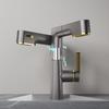 Brass Gray/White Digital Display Pull-out Bathroom Basin Faucet Lift Hot And Cold Mixed Water Faucet With Shower Telescopic