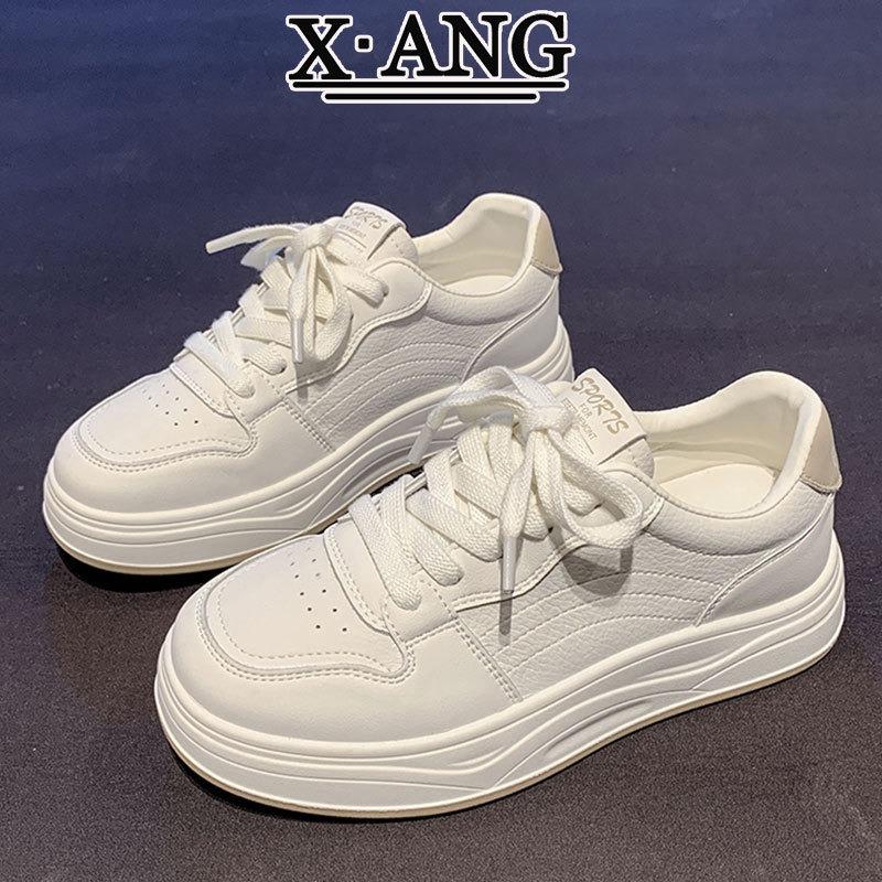 First layer cowhide little white shoes children soft sole light women's shoes autumn new thick baseplate shoes casual sports shoes