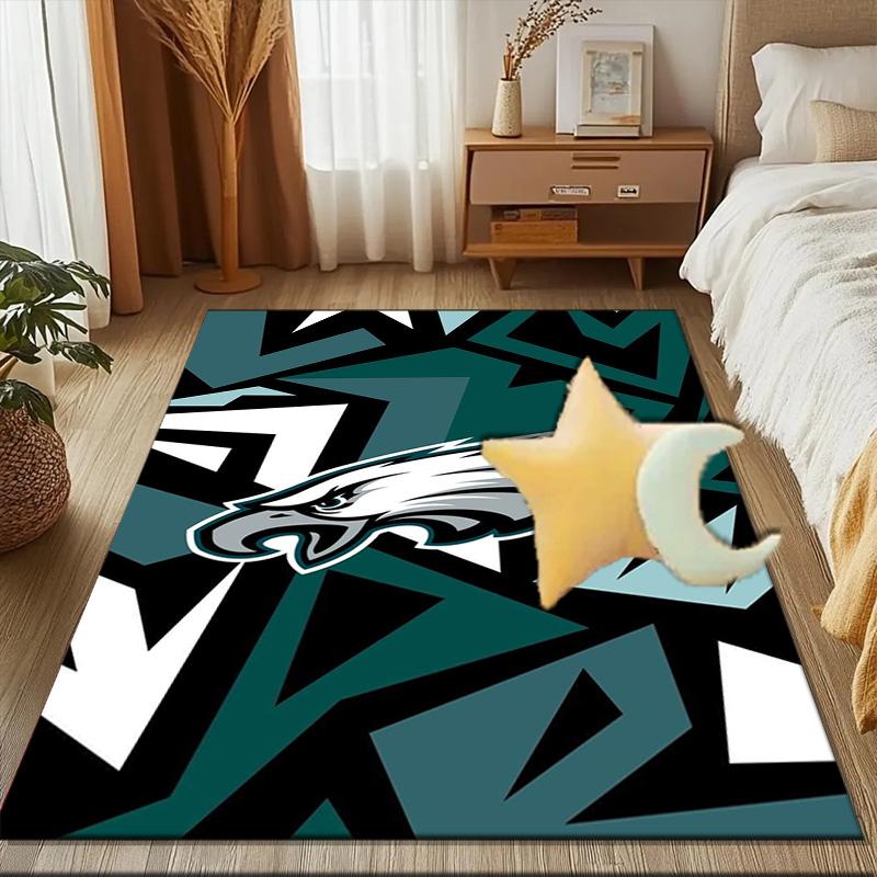 Philadelphia Eagles Teppich Spielteppich, Fußmatte für Schlafzimmer Wohnzimmer Eingangsbereich Teppich, Heimdeko Idee Geschenk für Weihnachten Geburtstag