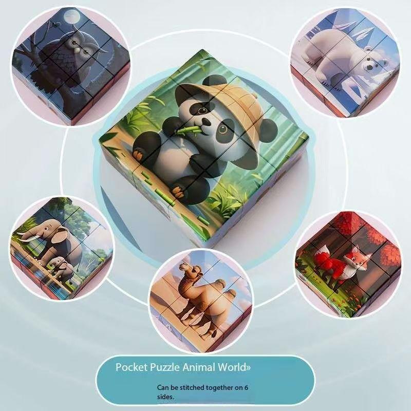 Non-Toxic 3D Magnetic Puzzle Blocks For Kids - Cartoon Dinosaurs Cars Animals Diy Magnetic Building Blocks Toys For Children Adult Toy