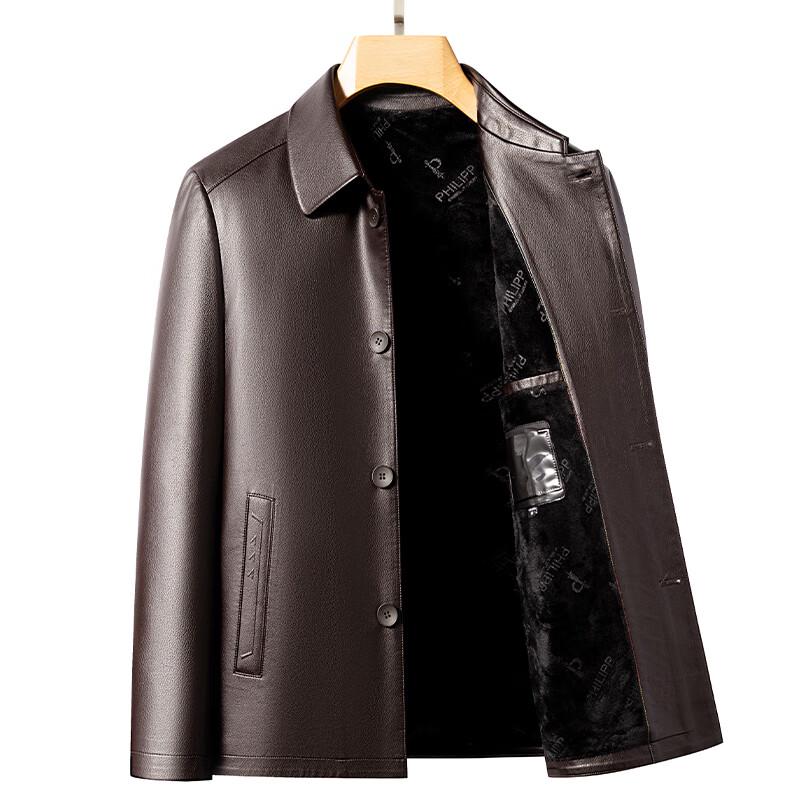 Yalu Herrenmode Revers Lederjacke