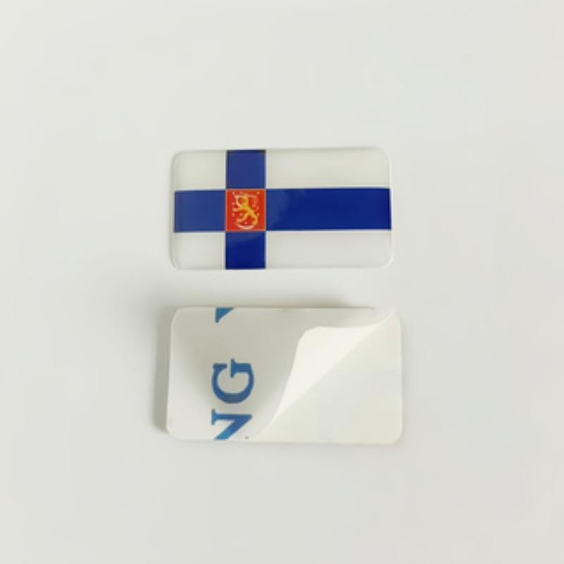 Finnish flag-shaped car sticker Self-adhesive car emblem badge decorative sticker Suitable for all vehicles