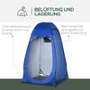 Pop-Up Shower Tent Toilet Tent Camping Changing Tent with Carry Bag Mobile Outdoor Toilet Changing Cabin Storage Tent Dark Blue 126 X 124 X 189 Cm