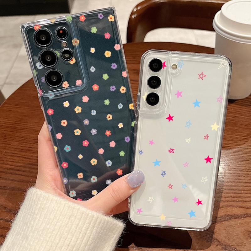 Mini Love Hearts Stars Case For Samsung Galaxy S26 Ultra S25 FE S24 S23 S22 A54 A15 A35 A55 A16 A36 A56 A17 A37 A57 5G Cover