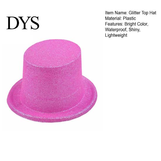 Magician Costume Accessories for Adults Kids Shiny Top Hats, Glitter Hat Adult Kids, Colorful Hat, Victorian Dress Up Christmas Sparkling Parties