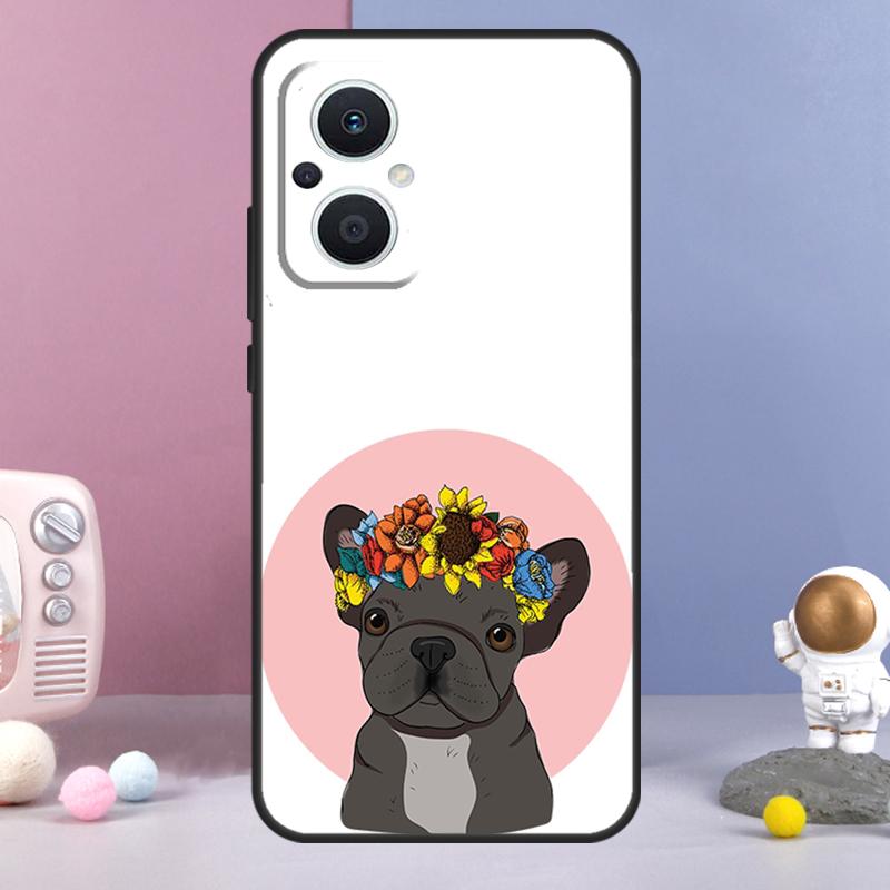 French Bulldog Funda For OPPO Reno 14 F 11F 12F 13F 10 11 12 13 Pro 7 8 Lite OPPO Find X8 X6 X5 X9 Pro Case