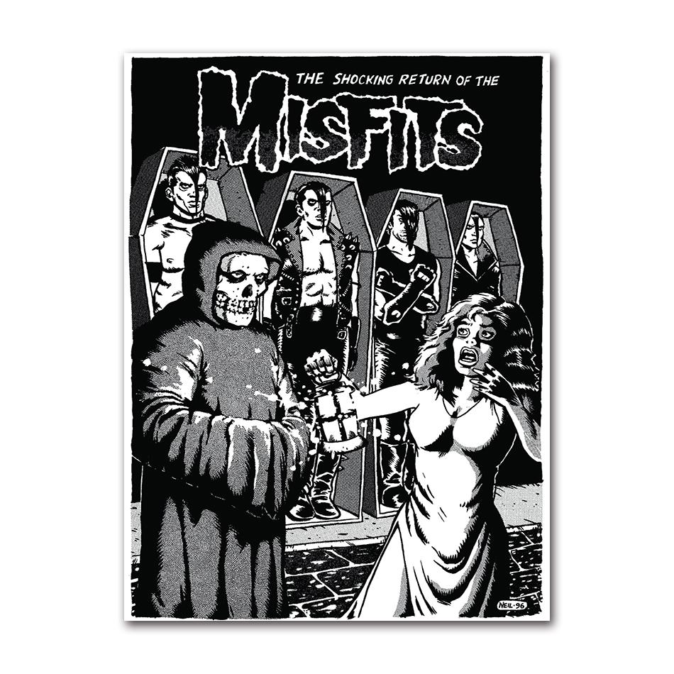 Vintage Hardcore Horror Punk The Misfits Live Foto Musik Konzert Kunst Poster Leinwand Malerei Wanddrucke Bild Zimmer Heimdeko