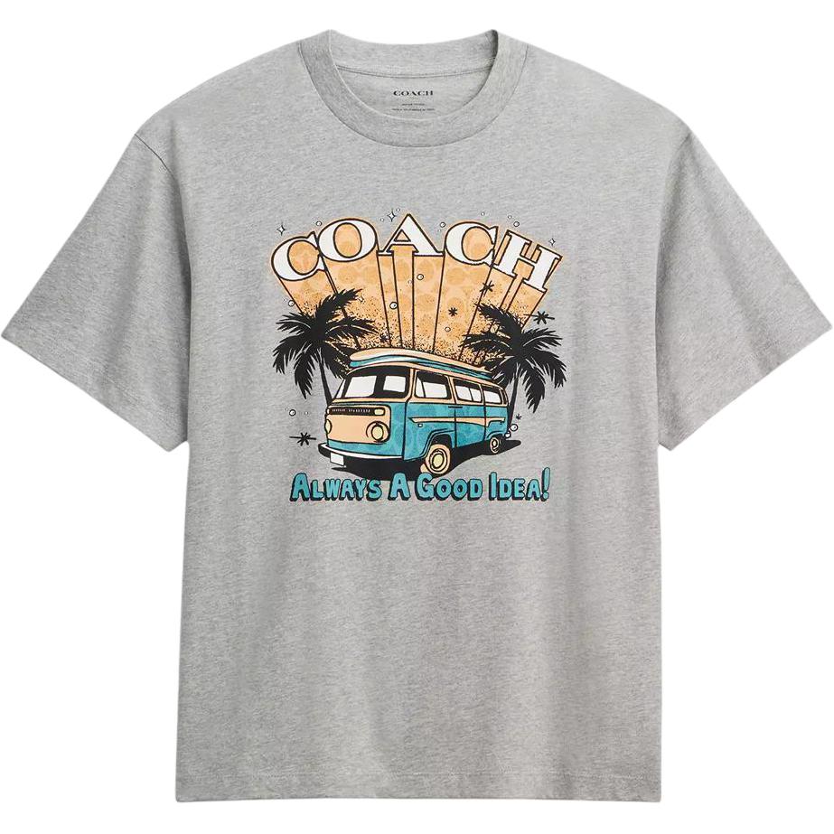 

Coach Round Neck Pullover Logo Print Short Sleeve T-Shirt Men T-Shirts CAF65-MDH S