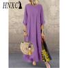 HNXC 12 Color Women Fashion Casual Loose Long Sleeve Floral Print Party Maxi Dress Plus Size Vestidos Longos Robe