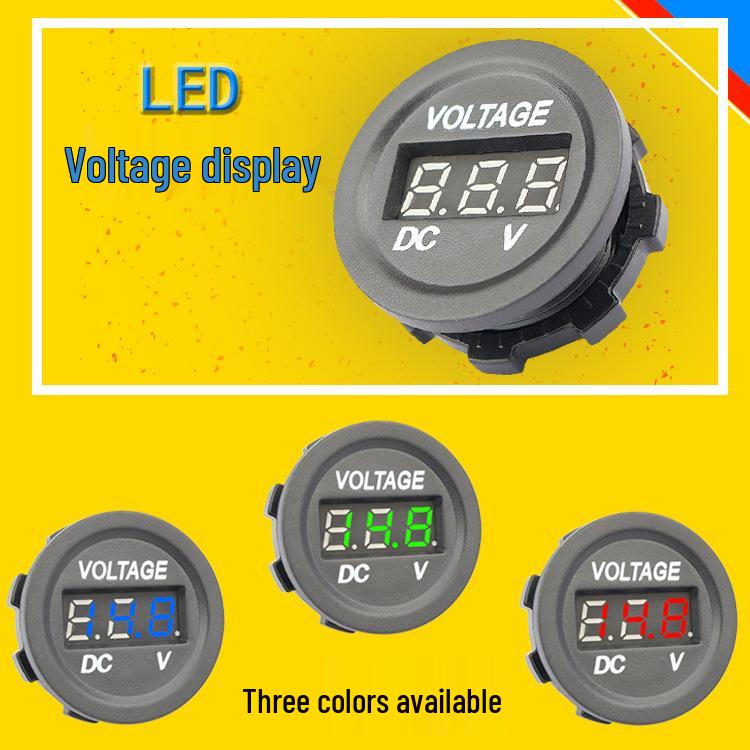 Cross-border 12-24V Car Battery Digital Voltage Display Meter