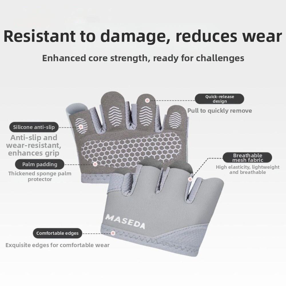 Gants de Sport à Quatre Doigts Gants Légers à Demi-doigts Gants Durables pour l'Entraînement Unisexes