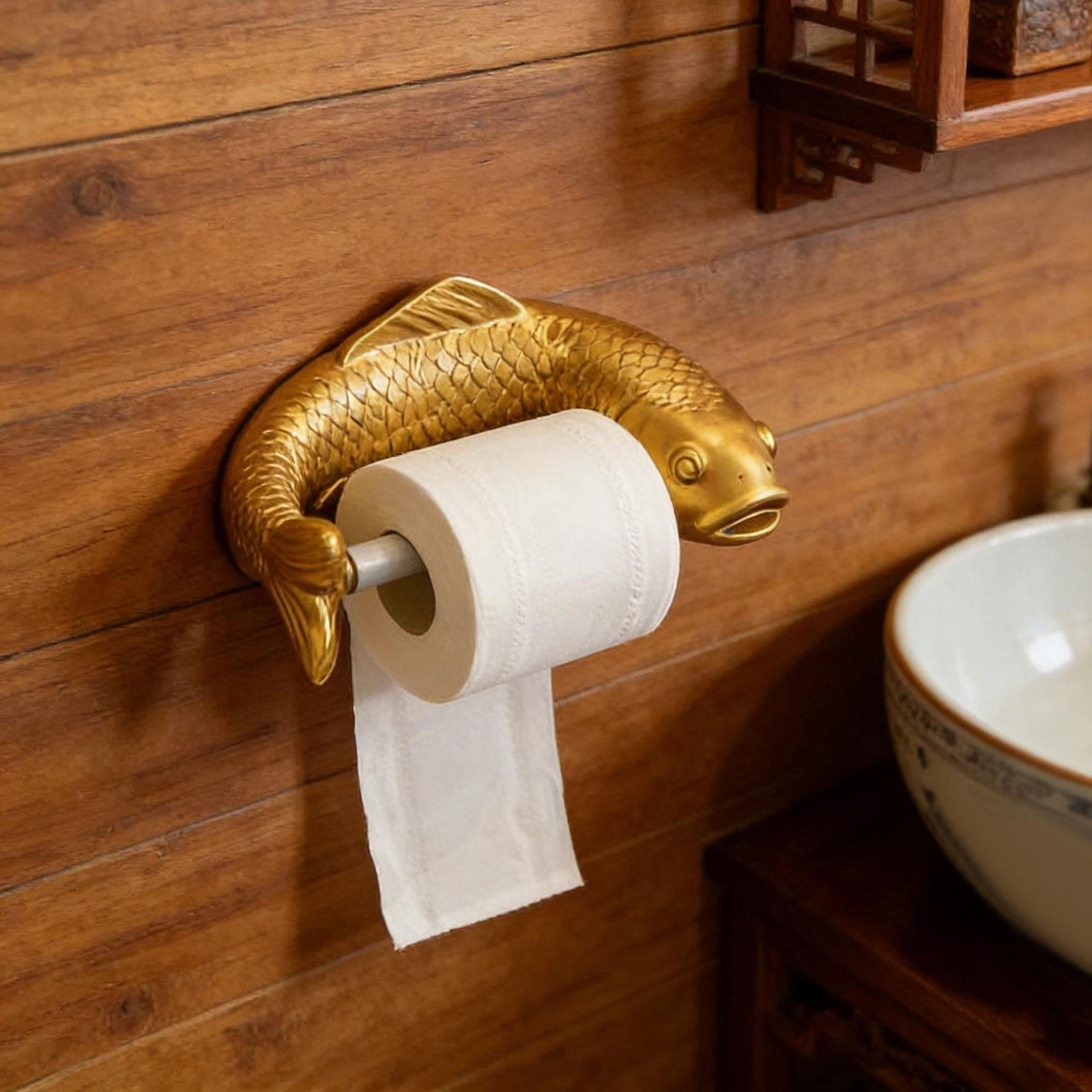

Toilet Paper Roll Holder Wall Mounted No Drill Restroom Organizer Tissue