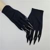Spooky Long Fingernail Gloves for Halloween Party and RolePlay Game Comfortable Short Cuffs Gloves for Formal Occasion