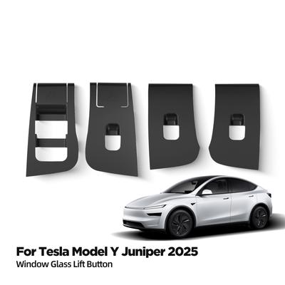 For Tesla Model Y Juniper/Launch 2025 Car Window Control Panel Protective Patch Accessories Window Switch Button Silicone Patch
