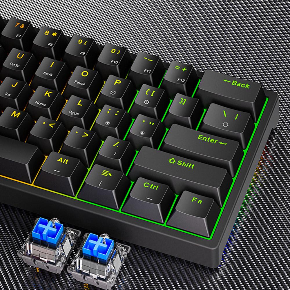 Y-FRUITFUL K33 61 Keys Type C Hot Swappable Mechanical Gaming Keyboard with RGB Light