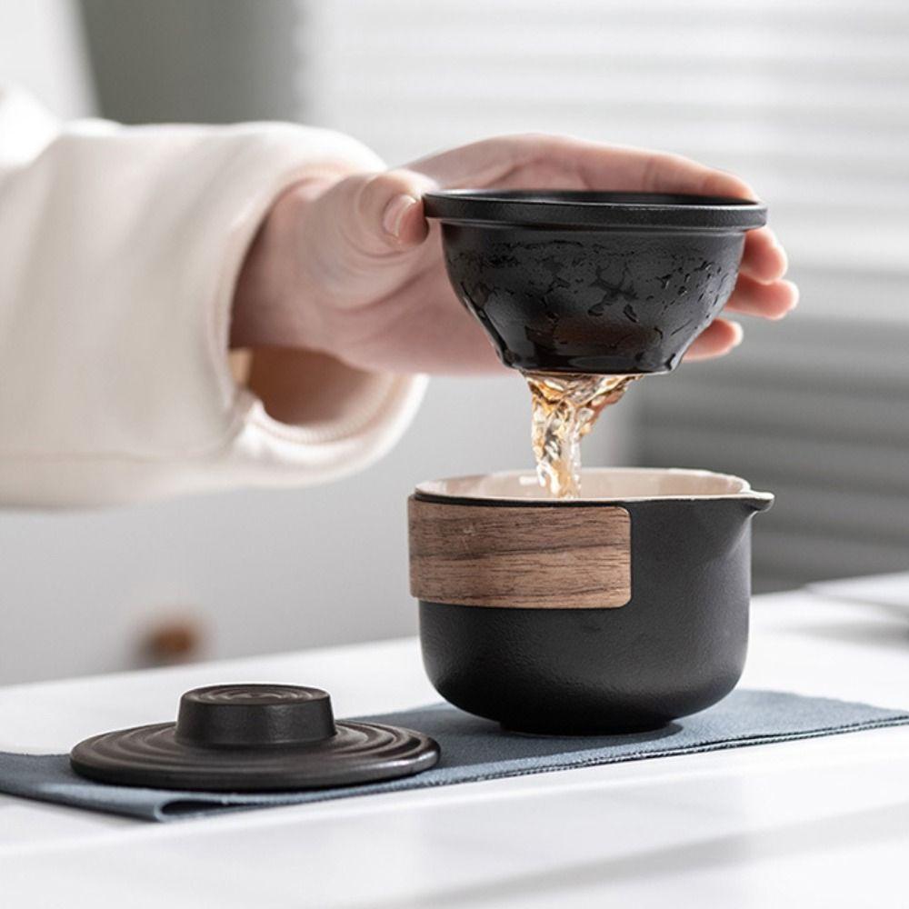 With Carrying Bag Travel Ceramic Teapots Chinese Style Mini Tea Cup Set Porcelain Tea Sets Office