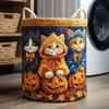 Laundry Basket With Carry Handles, Quilted Polyester Hamper for Clothes, Towels and Everyday Household Storage Needs