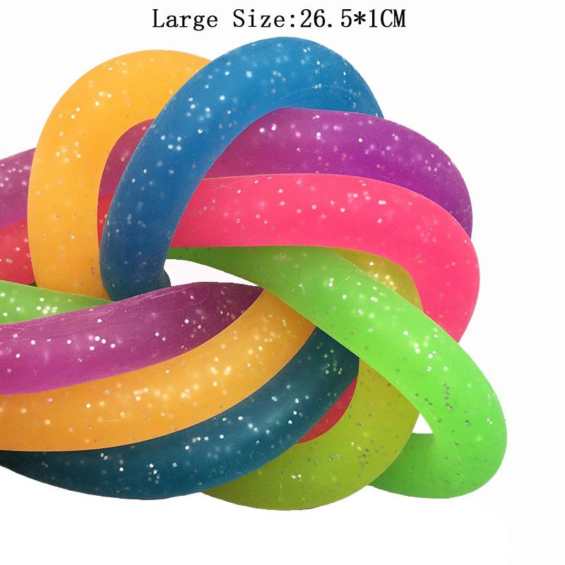 

10Pcs Jumbo Vivid Fidgeting Noodles Toys Press Relief Anxiety For Kids Glitter Stretchy Strings Classroom Prize Party Favors